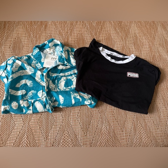 Haute Hippie Linen Top & Puma Short Sleeve Bundle,Women's Size Small,NWT/Great - Picture 1 of 11